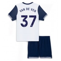 Camisa de Futebol Tottenham Hotspur Micky van de Ven #37 Equipamento Principal Infantil 2024-25 Manga Curta (+ Calças curtas)